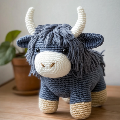 Highland Cow Crochet Pattern - Digital Download - DIY Crochet Toy